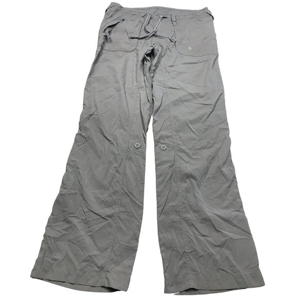 The North Face womens size 12 Regular gray Nylon pants slacks mid rise light - Picture 1 of 14
